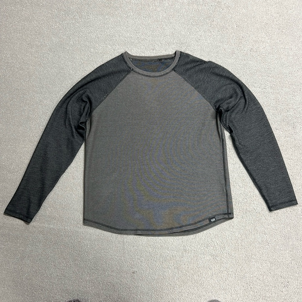 Hot Topic - Rude Brand - Distressed Grey Long Sleeve - Large